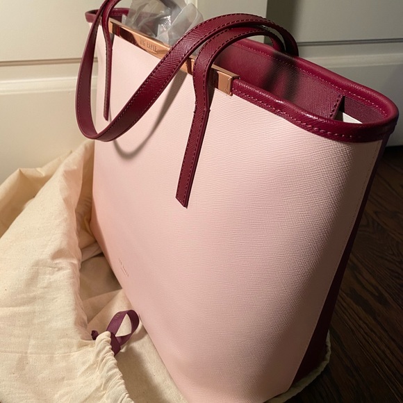 Ted Baker London Ariel Crosshatch Shopper w/ Pouch - Picture 5 of 6